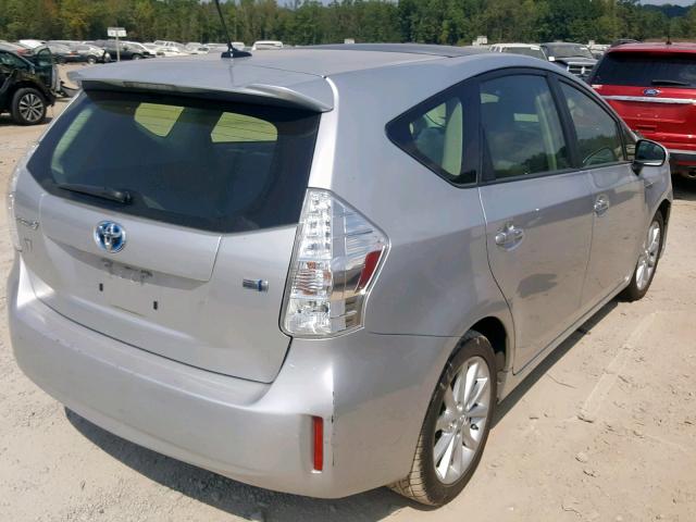 JTDZN3EU8D3220769 - 2013 TOYOTA PRIUS V GRAY photo 4