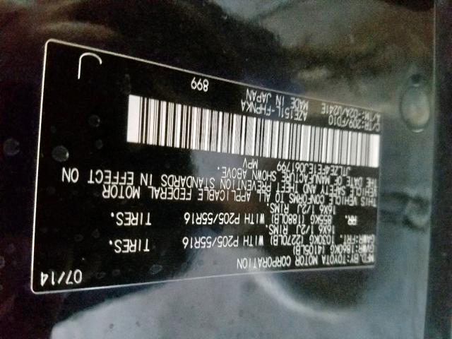 JTLZE4FE1EJ061799 - 2014 TOYOTA SCION XB 黑色 照片 10