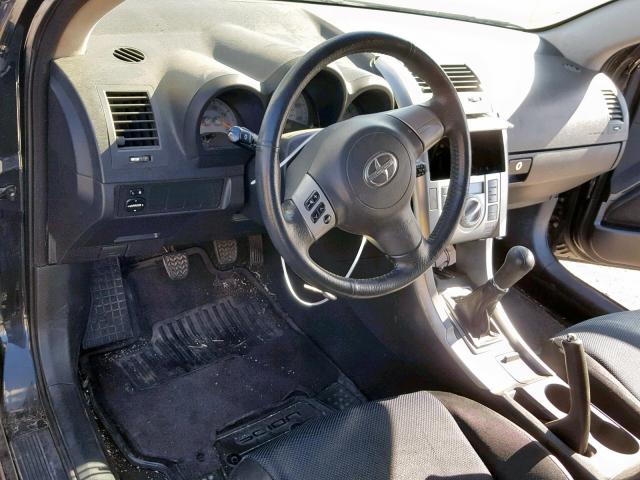 JTKDE167660106399 - 2006 TOYOTA SCION TC შავი ფოტო 9