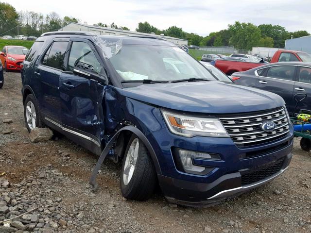 1FM5K8D84HGC44490 - 2017 FORD EXPLORER X BLUE photo 1