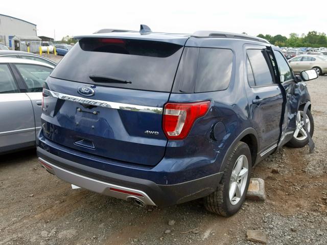 1FM5K8D84HGC44490 - 2017 FORD EXPLORER X BLUE photo 4