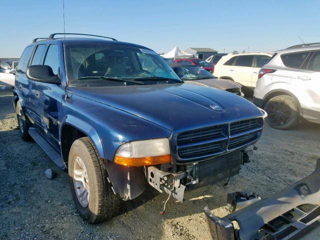 1B4HR28ZX1F527627 - 2001 DODGE DURANGO BLUE photo 1