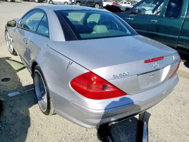 WDBSK75FX3F016683 - 2003 MERCEDES-BENZ SL 500R SILVER photo 3