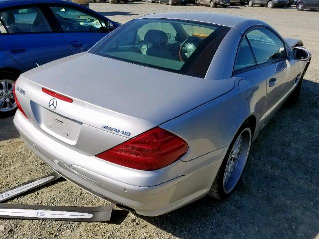 WDBSK75FX3F016683 - 2003 MERCEDES-BENZ SL 500R SILVER photo 4