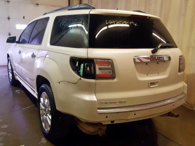 1GKKRTKD2FJ166804 - 2015 GMC ACADIA DEN WHITE photo 3