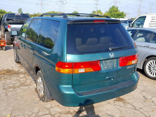 2HKRL18053H505953 - 2003 HONDA ODYSSEY EX GREEN photo 3