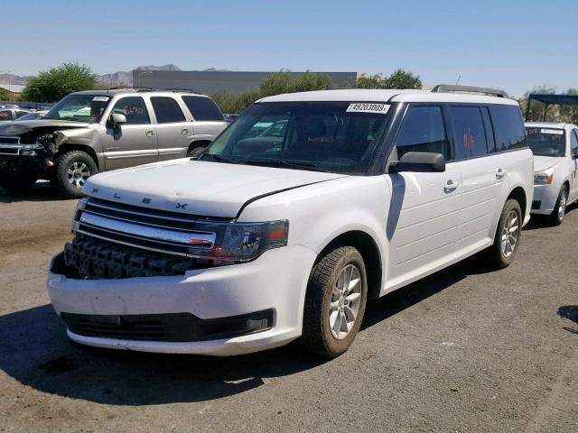 2FMGK5B8XGBA02030 - 2016 FORD FLEX SE WHITE photo 2