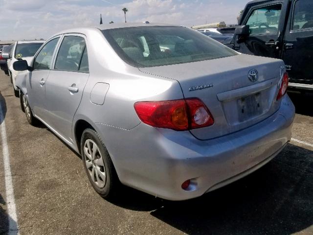 JTDBL40E29J011592 - 2009 TOYOTA COROLLA BA SILVER photo 3