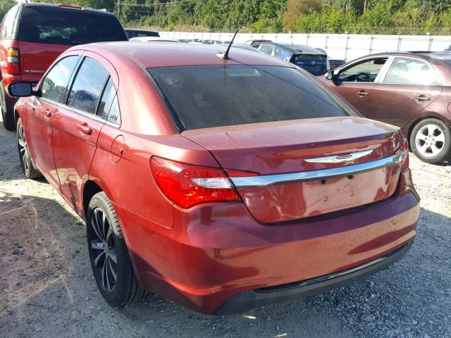 1C3CCBBB8DN505716 - 2013 CHRYSLER 200 TOURIN RED photo 3