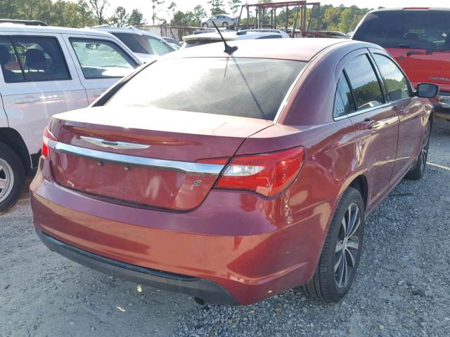 1C3CCBBB8DN505716 - 2013 CHRYSLER 200 TOURIN RED photo 4