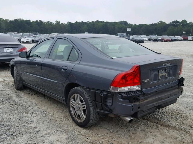 YV1RS592182688376 - 2008 VOLVO S60 2.5T GRAY photo 3