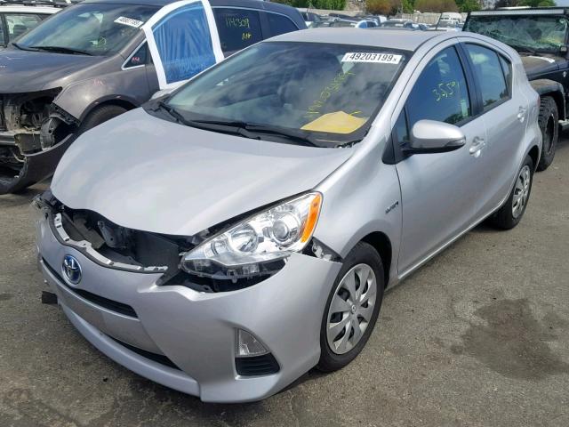 JTDKDTB34D1535094 - 2013 TOYOTA PRIUS C SILVER photo 2