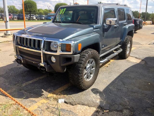 5GTDN13E978238546 - 2007 HUMMER H3 BLUE photo 2