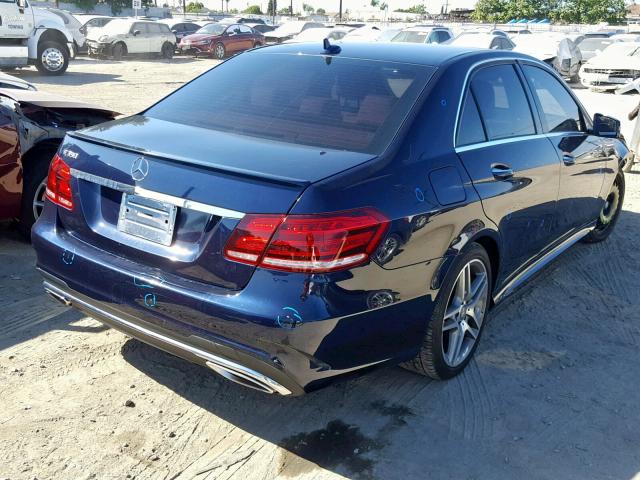 WDDHF5KB9EB073771 - 2014 MERCEDES-BENZ E 350 BLUE photo 4