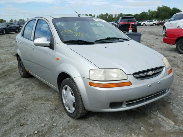 KL1TD52654B199340 - 2004 CHEVROLET AVEO SILVER photo 1