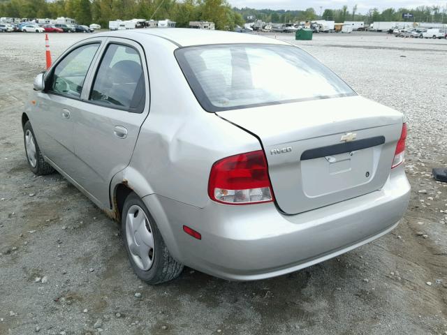 KL1TD52654B199340 - 2004 CHEVROLET AVEO SILVER photo 3