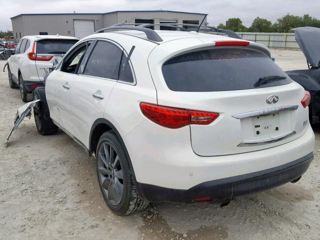 JN8CS1MWXDM174124 - 2013 INFINITI FX37 WHITE photo 3