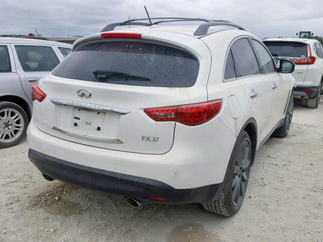 JN8CS1MWXDM174124 - 2013 INFINITI FX37 WHITE photo 4