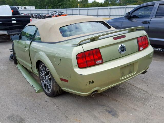 1ZVHT85H765148274 - 2006 FORD MUSTANG GT GREEN photo 3