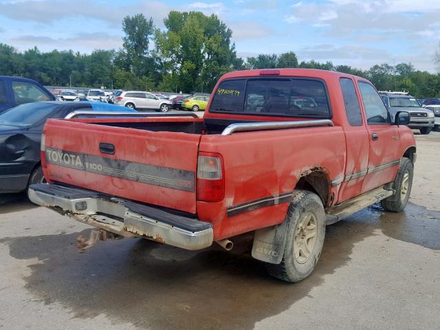 JT4UN24D8V0045450 - 1997 TOYOTA T100 XTRAC RED photo 4