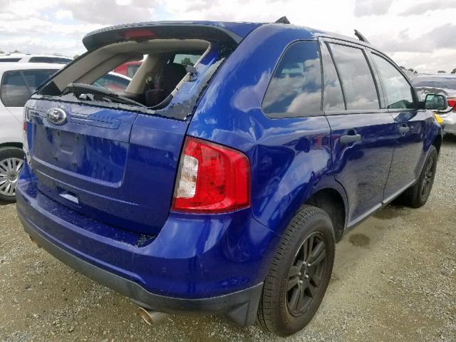 2FMDK3GC5DBA17437 - 2013 FORD EDGE SE BLUE photo 4