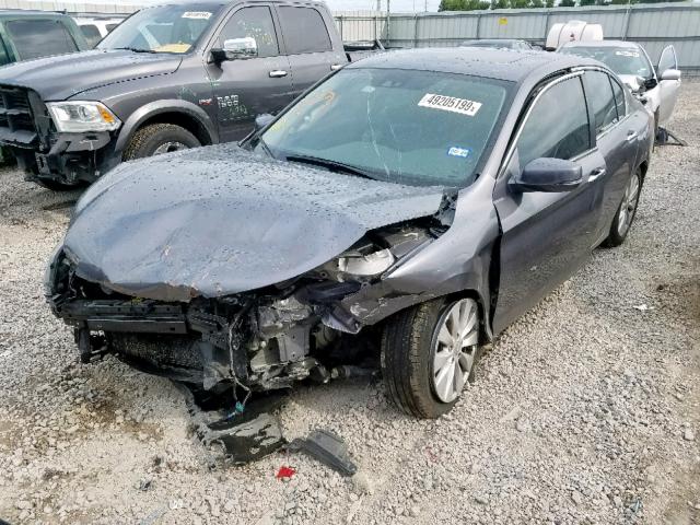 1HGCR2F88FA093592 - 2015 HONDA ACCORD EXL GRAY photo 2