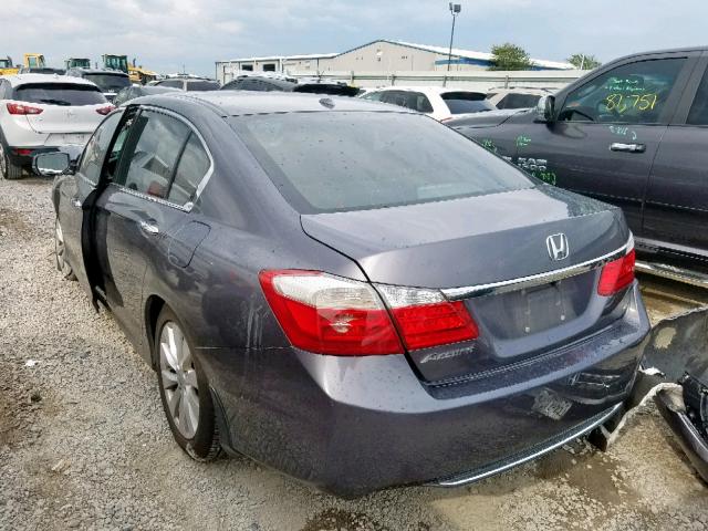 1HGCR2F88FA093592 - 2015 HONDA ACCORD EXL GRAY photo 3