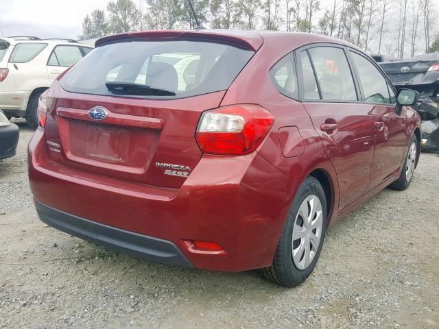 JF1GPAA60FH227546 - 2015 SUBARU IMPREZA RED photo 4