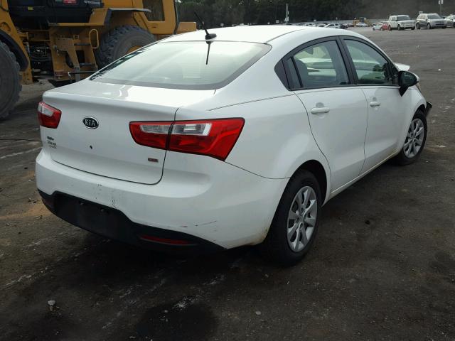 KNADM4A33D6097491 - 2013 KIA RIO LX WHITE photo 4