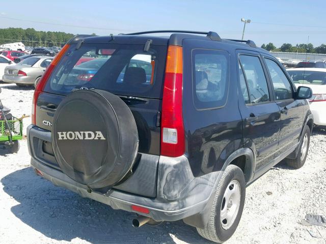 JHLRD68402C018475 - 2002 HONDA CR-V LX BLACK photo 4