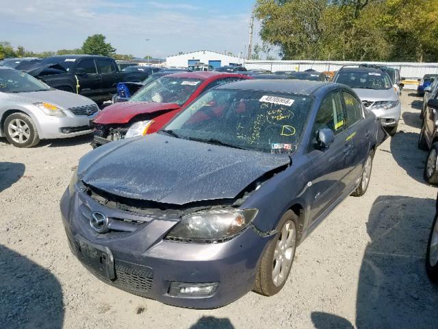 JM1BK324281859181 - 2008 MAZDA 3 S GRAY photo 2