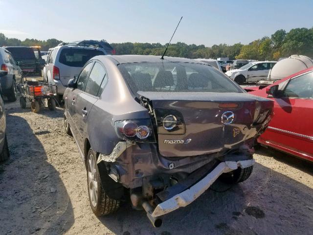 JM1BK324281859181 - 2008 MAZDA 3 S GRAY photo 3