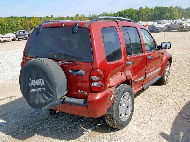 1J4GK58K36W284803 - 2006 JEEP LIBERTY LI BURGUNDY photo 4