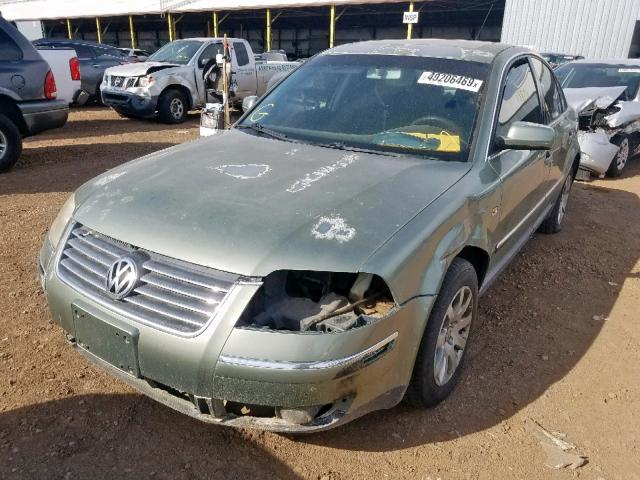 WVWPD63B33P112418 - 2003 VOLKSWAGEN PASSAT GLS GREEN photo 2