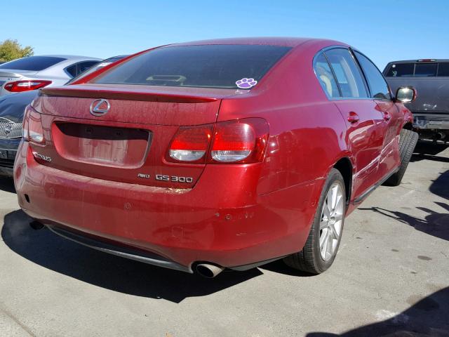 JTHCH96S160009221 - 2006 LEXUS GS GENERAT RED photo 4