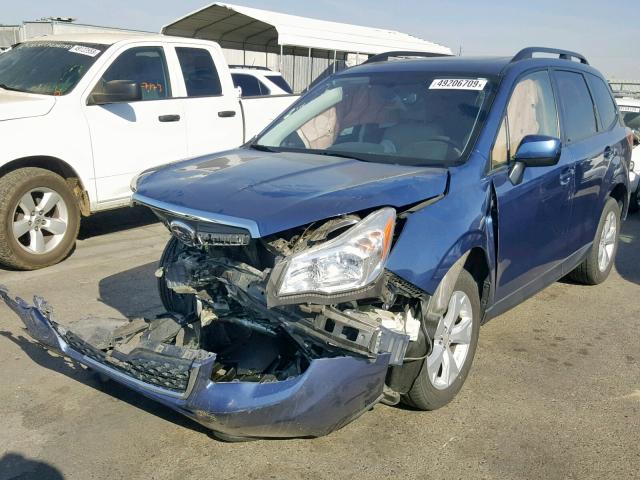 JF2SJAEC3EH517589 - 2014 SUBARU FORESTER 2 BLUE photo 2