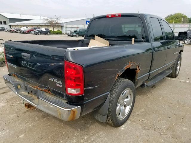 1D7HU18D54J155752 - 2004 DODGE RAM 1500 S BLACK photo 4