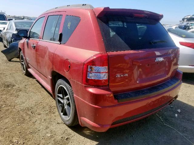 1J8FF47W67D385683 - 2007 JEEP COMPASS RED photo 3