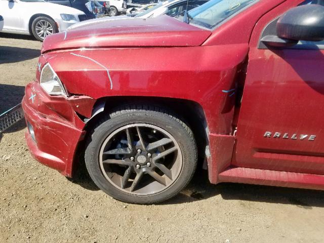 1J8FF47W67D385683 - 2007 JEEP COMPASS RED photo 9