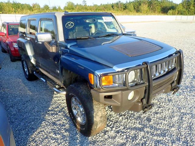 5GTDN13E678201373 - 2007 HUMMER H3 BLUE photo 1