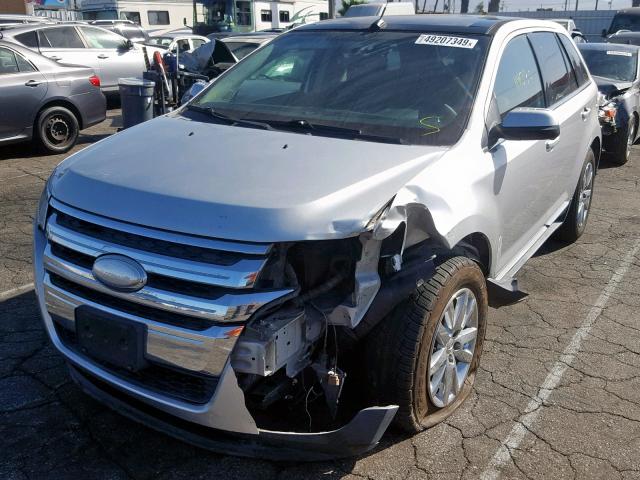 2FMDK3K93CBA60507 - 2012 FORD EDGE LIMIT SILVER photo 2