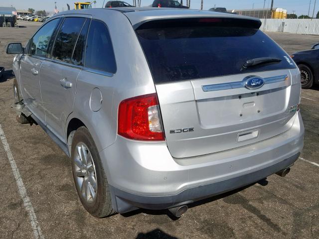 2FMDK3K93CBA60507 - 2012 FORD EDGE LIMIT SILVER photo 3