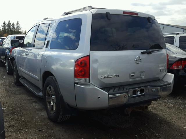 5N1BA08C57N707558 - 2007 NISSAN ARMADA SE SILVER photo 3