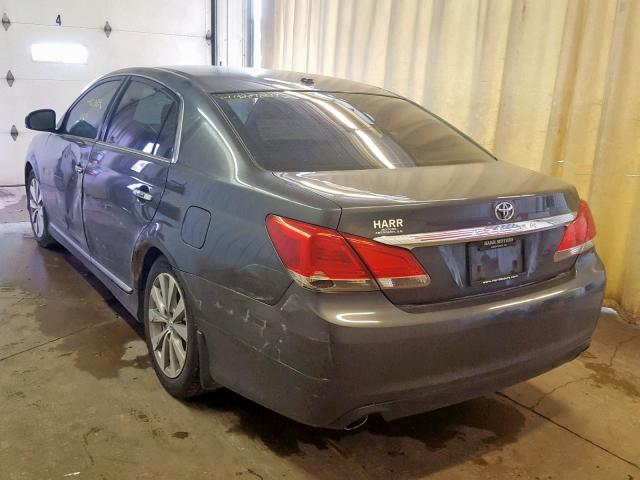 4T1BK3DB1BU387097 - 2011 TOYOTA AVALON BAS GRAY photo 3