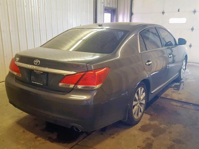 4T1BK3DB1BU387097 - 2011 TOYOTA AVALON BAS GRAY photo 4