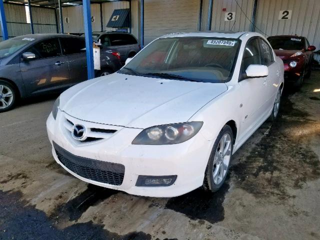 JM1BK324681101621 - 2008 MAZDA 3 S WHITE photo 2