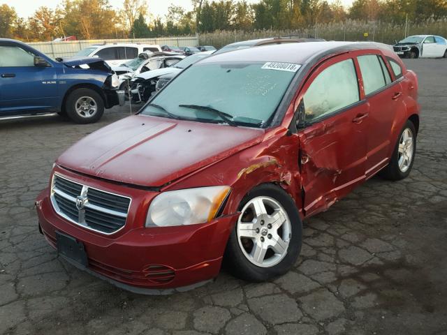 1B3HB48A89D108844 - 2009 DODGE CALIBER SX RED photo 2