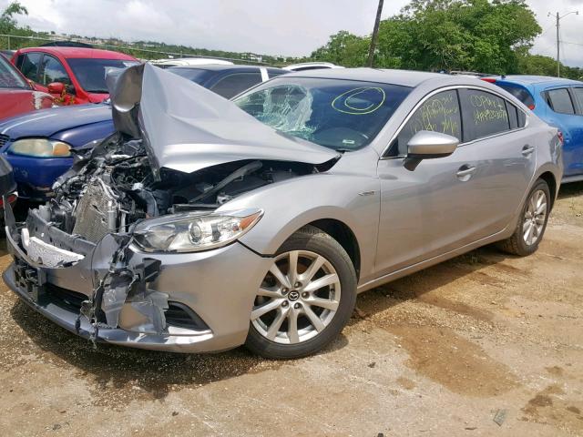 JM1GJ1U50F1202458 - 2015 MAZDA 6 SPORT SILVER photo 2