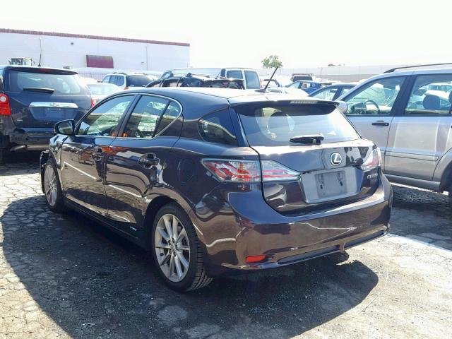 JTHKD5BH2C2063718 - 2012 LEXUS CT 200 BROWN photo 3