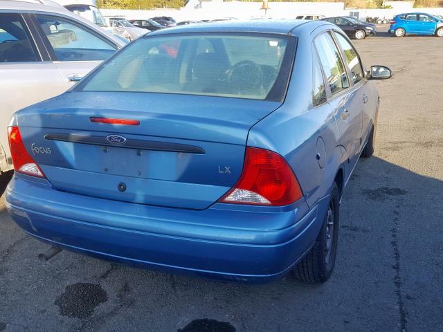 1FAHP33PXYW158837 - 2000 FORD FOCUS LX BLUE photo 4